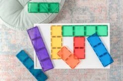 18 Piece Rainbow Rectangle Pack -Children's Trendy Toy Store 18 piece rainbow rectangle pack connetix lil tulips 30948507680886