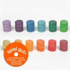 72 Wooden Coins In 12 Colors 7 72 Wooden Coins In 12 Colors -Children's Trendy Toy Store 72 wooden coins in 12 colors grapat lil tulips 28620142739574