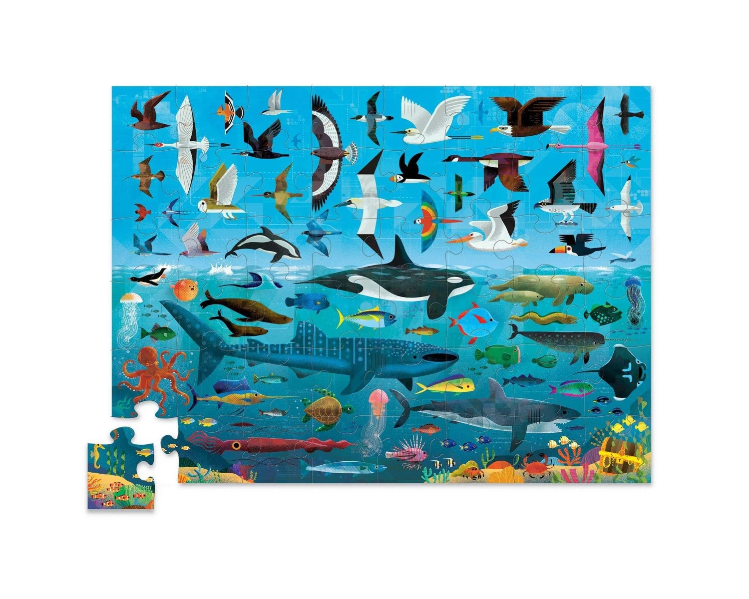 Crocodile Creek Above & Below - Sea And Sky 48 Piece Puzzle 4 Crocodile Creek Above & Below - Sea And Sky 48 Piece Puzzle - Image 2