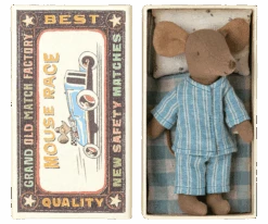 Maileg Big Brother Mouse In Matchbox (Pajamas) 8 Maileg Big Brother Mouse In Matchbox (Pajamas) -Children's Trendy Toy Store big brother mouse in matchbox pajamas maileg lil tulips 30666529308790