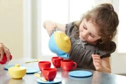 Green Toys Blue Tea Set -Children's Trendy Toy Store blue tea set green toys lil tulips 30089455009910