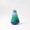 Blue Wobbly Stacking Tower 2 Blue Wobbly Stacking Tower -Children's Trendy Toy Store blue wobbly stacking tower grimm s lil tulips 14033277288566