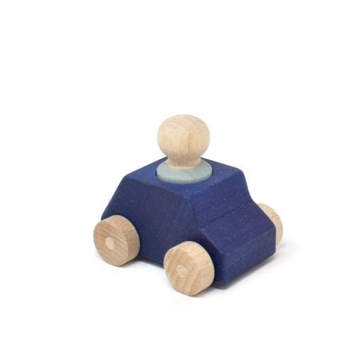 Blue Wooden Car With Grey Figure 4 Blue Wooden Car With Grey Figure - Image 2