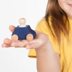 Blue Wooden Car With Grey Figure 8 Blue Wooden Car With Grey Figure -Children's Trendy Toy Store blue wooden car with grey figure lubulona lil tulips 15040856391798