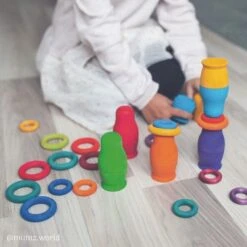 Building Rings Rainbow 8 Building Rings Rainbow -Children's Trendy Toy Store building rings rainbow grimm s lil tulips 8208137388150