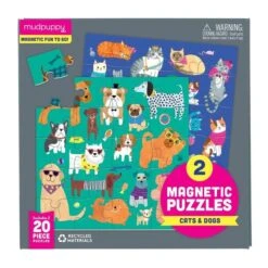 Chronicle Books Cats & Dogs Magnetic Puzzle