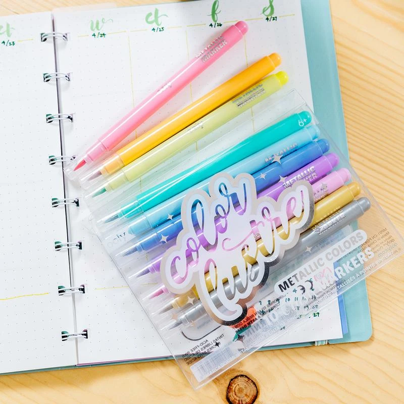 Ooly Color Lustre Metallic Brush Markers 4 Ooly Color Lustre Metallic Brush Markers - Image 3