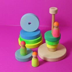 Conical Tower Neon Green -Children's Trendy Toy Store conical tower neon green grimm s lil tulips 30775320281206