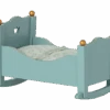Maileg Cradle, Baby Mouse - Blue -Children's Trendy Toy Store cradle baby mouse blue maileg lil tulips 29516154929270