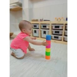 Dëna 6 Neon Stacking Cups 7 Dëna 6 Neon Stacking Cups -Children's Trendy Toy Store dena 6 neon stacking cups dena pacifiers teethers lil tulips 30032125001846