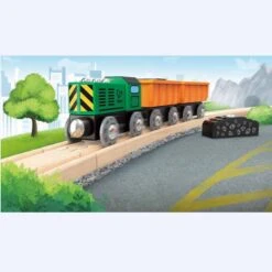 Hape Diesel Freight Train -Children's Trendy Toy Store diesel freight train hape lil tulips 6604958433398