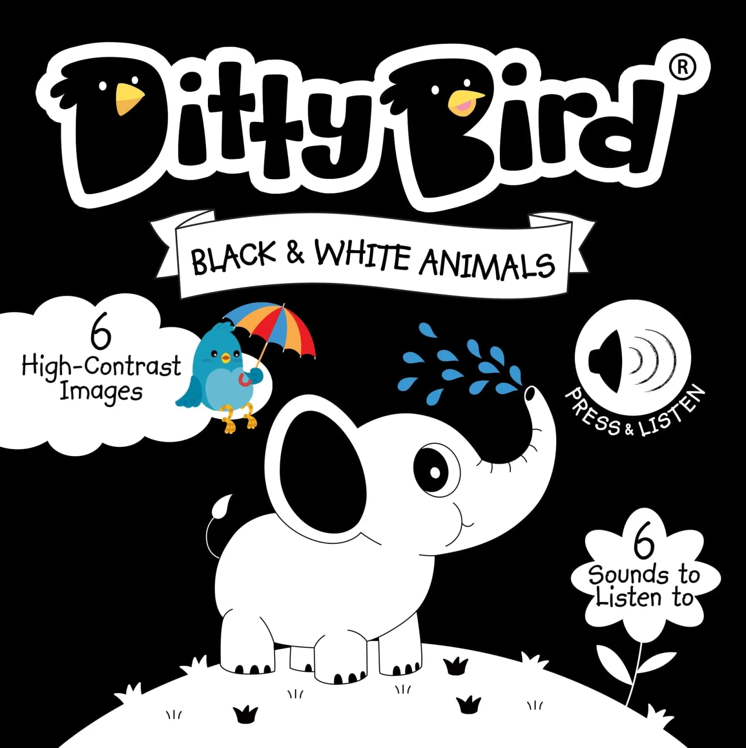 Ditty Bird Baby Sound Book: Black & White Animals 3 Ditty Bird Baby Sound Book: Black & White Animals