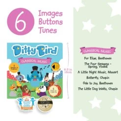 Ditty Bird Baby Sound Book: Classical Music 8 Ditty Bird Baby Sound Book: Classical Music -Children's Trendy Toy Store ditty bird baby sound book classical music ditty bird book lil tulips 27965869228150