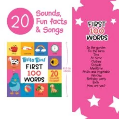 Ditty Bird Baby Sound Book: First 100 Words -Children's Trendy Toy Store ditty bird baby sound book first 100 words ditty bird book lil tulips 29832696954998