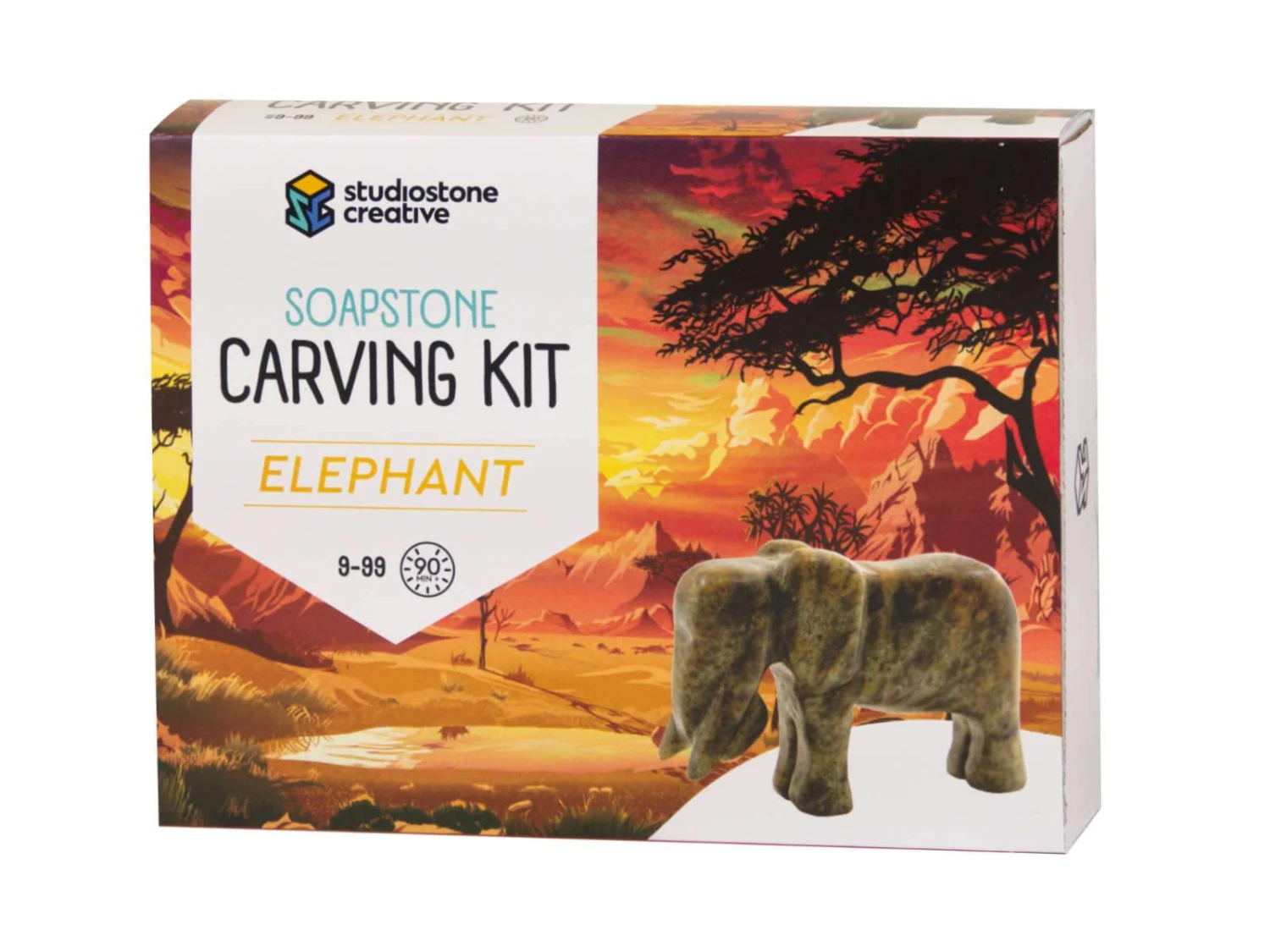 Elephant Soapstone Carving Kit 3 Elephant Soapstone Carving Kit