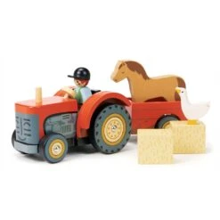 Tender Leaf Farmyard Tractor -Children's Trendy Toy Store farmyard tractor tender leaf lil tulips 30091008311414