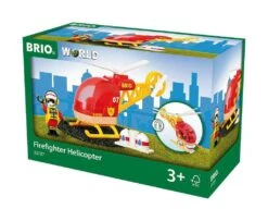 Brio Firefighter Helicopter -Children's Trendy Toy Store firefighter helicopter brio model trains train sets lil tulips 30975003000950