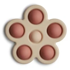 Mushie Flower Press Toy (Rose/Blush/Shifting Sand)