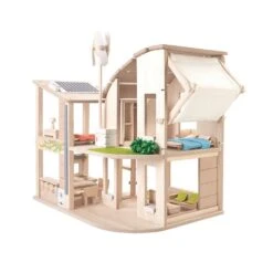 Plan Toys Green Dollhouse With Furniture