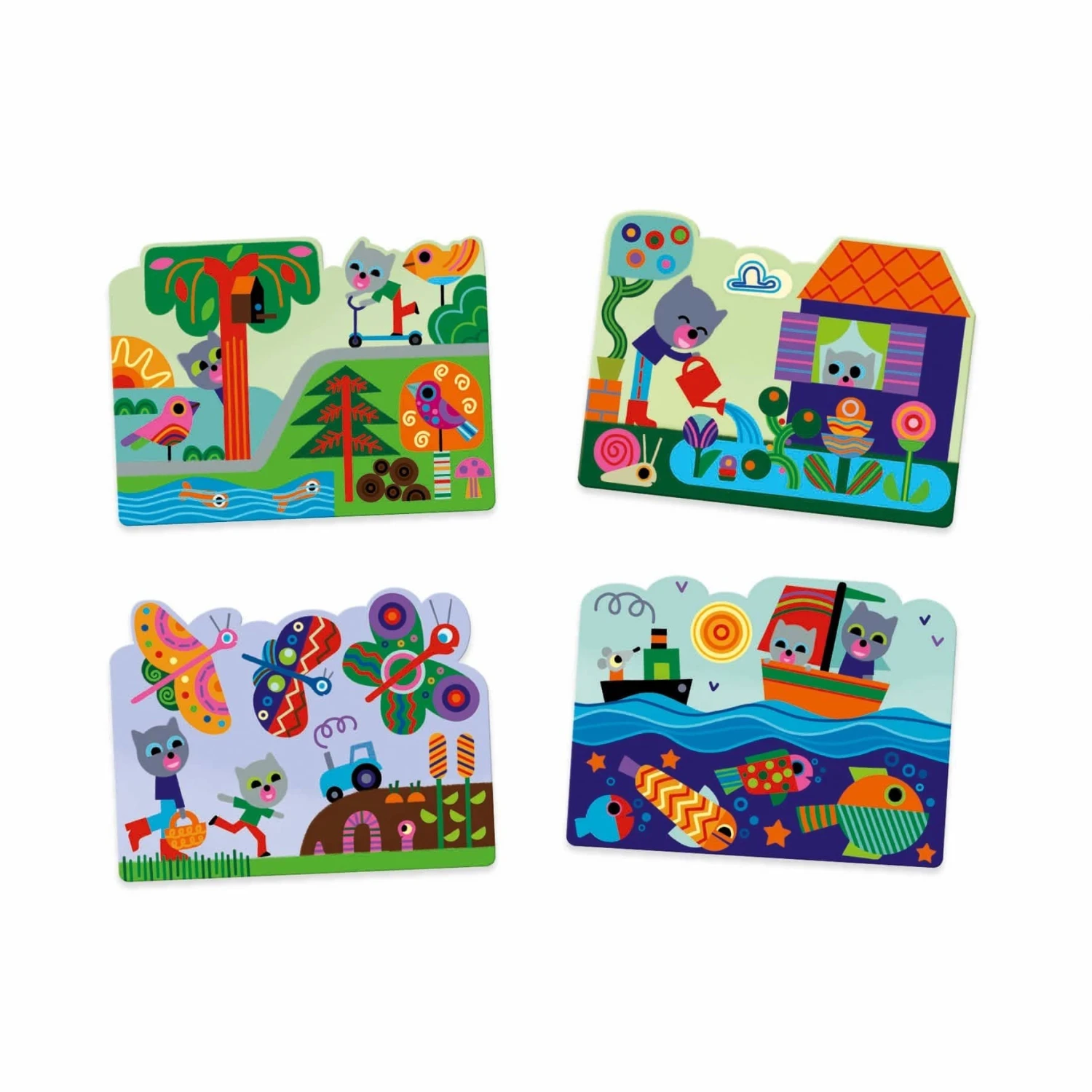 Djeco Hidden In The Garden Paint With Water Activity Set 3 Djeco Hidden In The Garden Paint With Water Activity Set