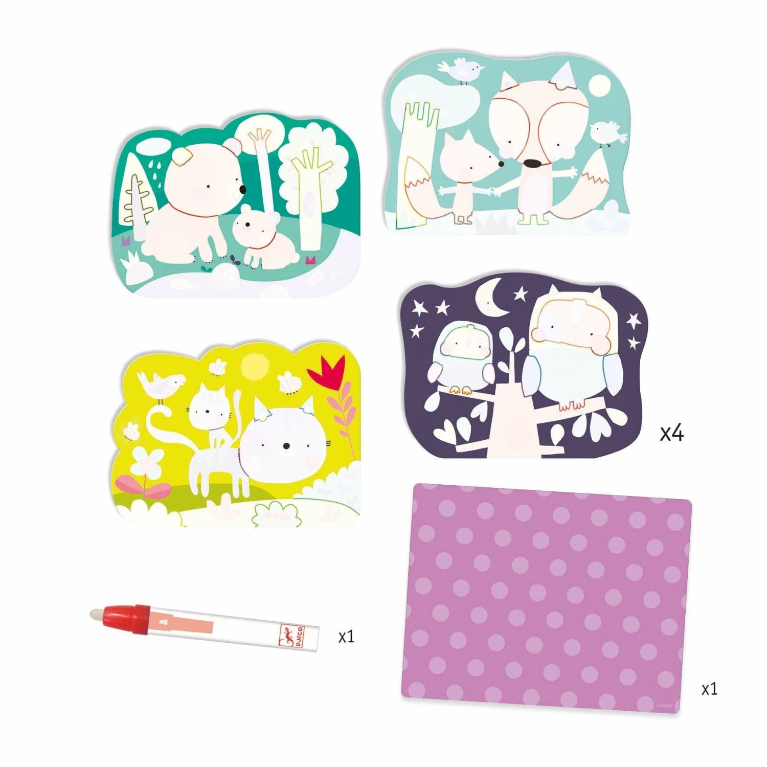 Djeco Hidden In The Woods Paint With Water Activity Set 5 Djeco Hidden In The Woods Paint With Water Activity Set - Image 3