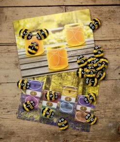 Honey Bee Number Sensory Stones 8 Honey Bee Number Sensory Stones -Children's Trendy Toy Store honey bee number sensory stones yellow door us llc lil tulips 28446924898422