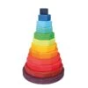 Large Geometrical Stacking Tower -Children's Trendy Toy Store large geometrical stacking tower grimm s lil tulips 30240688013430