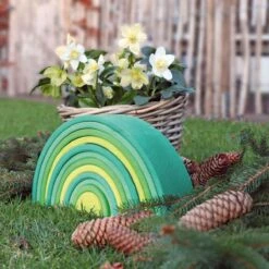 Large Rainbow Forest Green 10 Large Rainbow Forest Green -Children's Trendy Toy Store large rainbow forest green grimm s lil tulips 29449122316406