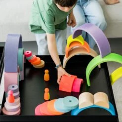 Large Rainbow Neon Pink -Children's Trendy Toy Store large rainbow neon pink grimm s lil tulips 30775407870070