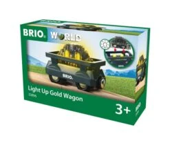 Brio Light Up Gold Wagon -Children's Trendy Toy Store light up gold wagon brio model trains train sets lil tulips 30092127109238