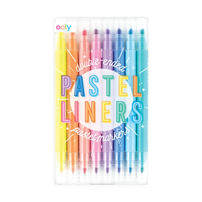 Ooly Pastel Liners Dual Tip Markers 3 Ooly Pastel Liners Dual Tip Markers