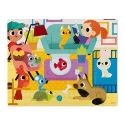 Janod Pets Tactile Puzzle - 20 Piece