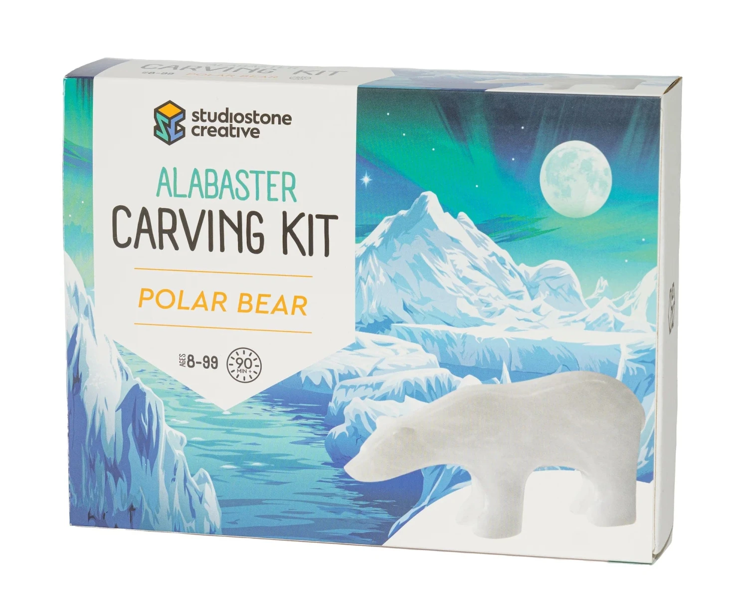Polar Bear Alabaster Carving Kit 3 Polar Bear Alabaster Carving Kit