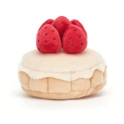JELLYCAT Pretty Patisserie Tarte Aux Fraises -Children's Trendy Toy Store pretty patisserie tarte aux fraises jellycat jellycat lil tulips 29208596414582
