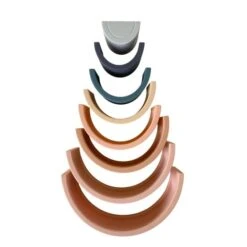 Rainbow Teether Silicone Stacker- Morning Sky -Children's Trendy Toy Store rainbow teether silicone stacker morning sky chewable charm lil tulips 29498335854710