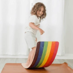 Rainbow Wobble Board - Regular Size -Children's Trendy Toy Store rainbow wobble board regular size bunny hopkins lil tulips 28689628561526