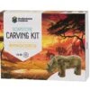 Rhinoceros Soapstone Carving Kit -Children's Trendy Toy Store rhinoceros soapstone carving kit studiostone creative lil tulips 29300988641398