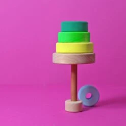 Small Conical Tower Neon Green 12 Small Conical Tower Neon Green -Children's Trendy Toy Store small conical tower neon green grimm s lil tulips 30775333093494