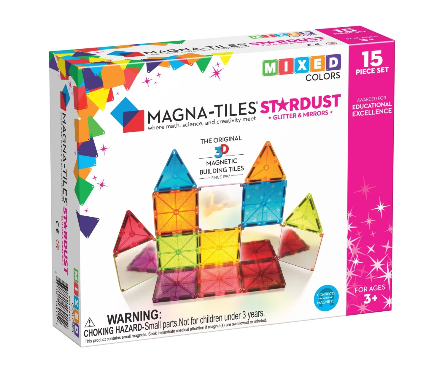 Magna-Tiles® Stardust 15-Piece Set 3 Magna-Tiles® Stardust 15-Piece Set