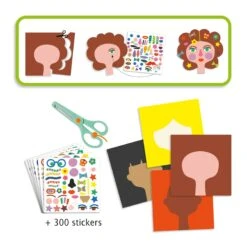 Djeco Sticker Kit - Hairdresser 8 Djeco Sticker Kit - Hairdresser -Children's Trendy Toy Store sticker kit hairdresser djeco lil tulips 28837295063158