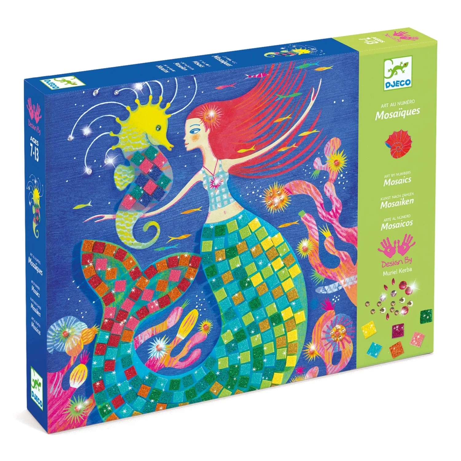 Djeco The Mermaid's Song Sticker And Jewel Mosaic Craft Kit 3 Djeco The Mermaid's Song Sticker And Jewel Mosaic Craft Kit