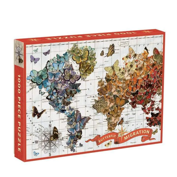 Chronicle Books Wendy Gold Butterfly Migration 1000 Piece Puzzle 3 Chronicle Books Wendy Gold Butterfly Migration 1000 Piece Puzzle