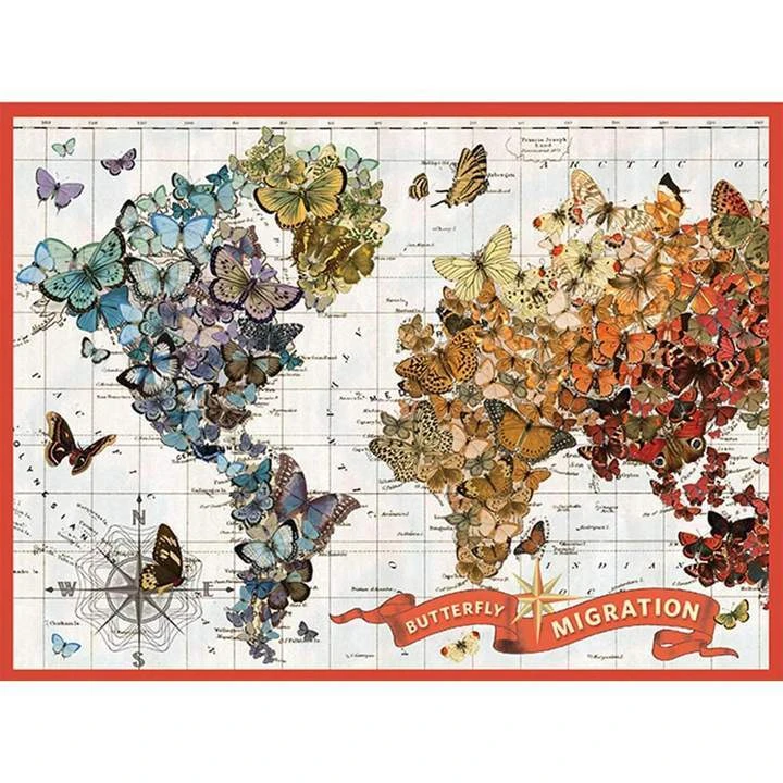 Chronicle Books Wendy Gold Butterfly Migration 1000 Piece Puzzle 5 Chronicle Books Wendy Gold Butterfly Migration 1000 Piece Puzzle - Image 3