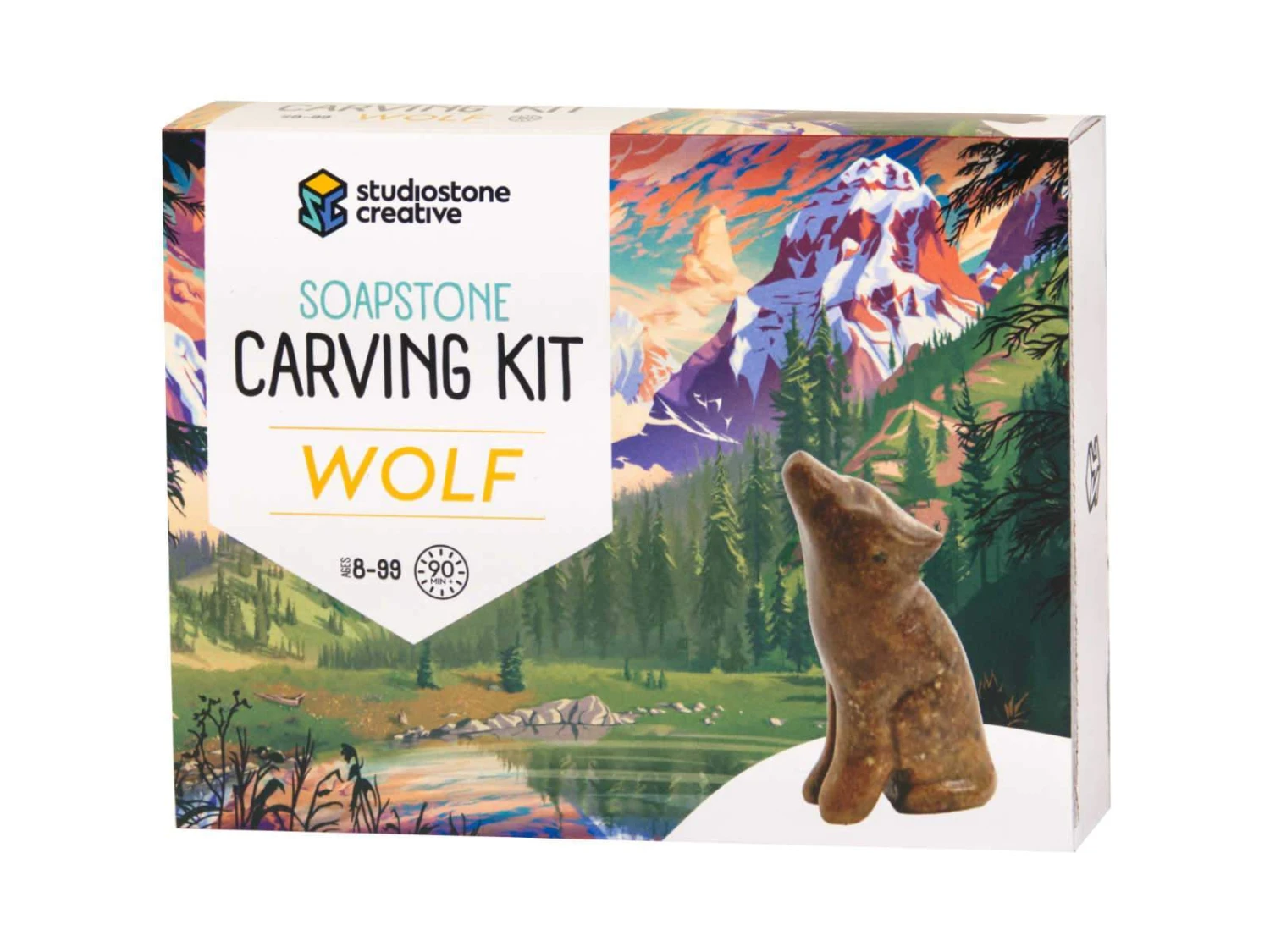 Wolf Soapstone Carving Kit 3 Wolf Soapstone Carving Kit