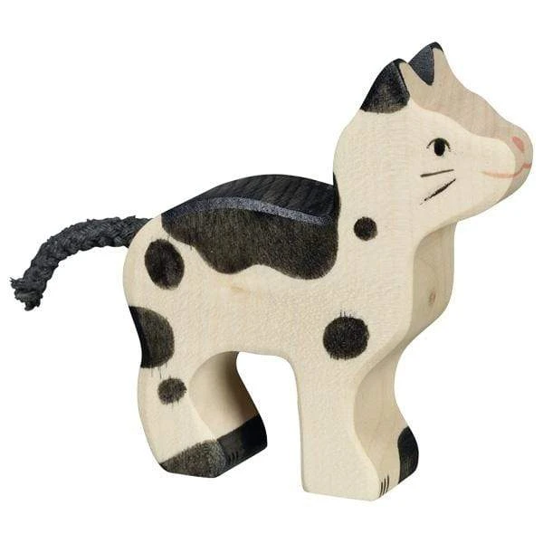 Holztiger Wooden Black & White Cat Small 3 Holztiger Wooden Black & White Cat Small