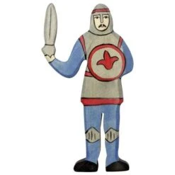 Holztiger Wooden Blue Knight Fighting