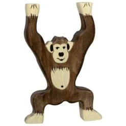 Holztiger Wooden Chimpanzee Standing