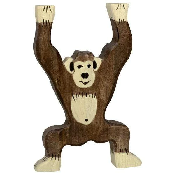 Holztiger Wooden Chimpanzee Standing 3 Holztiger Wooden Chimpanzee Standing