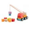 Wooden Crane Truck With Magnetic Elements -Children's Trendy Toy Store wooden crane truck with magnetic elements cubika lil tulips 29860006396022