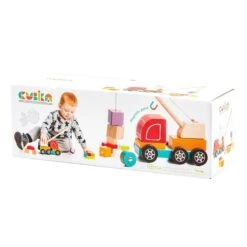 Wooden Crane Truck With Magnetic Elements 9 Wooden Crane Truck With Magnetic Elements -Children's Trendy Toy Store wooden crane truck with magnetic elements cubika lil tulips 29860006527094